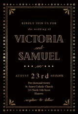 Gold & Black - Wedding Invitation